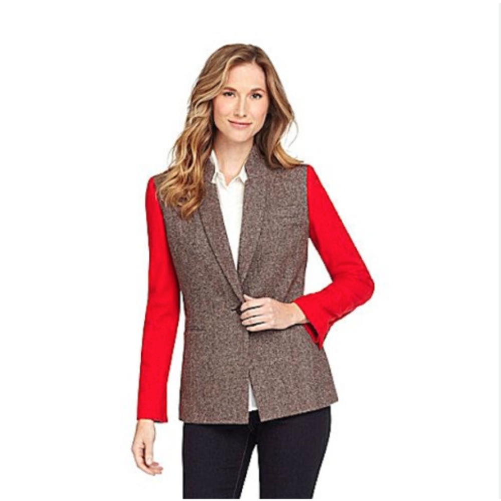 Cremieux Arabella Colorblock Tweed Blazer Jacket